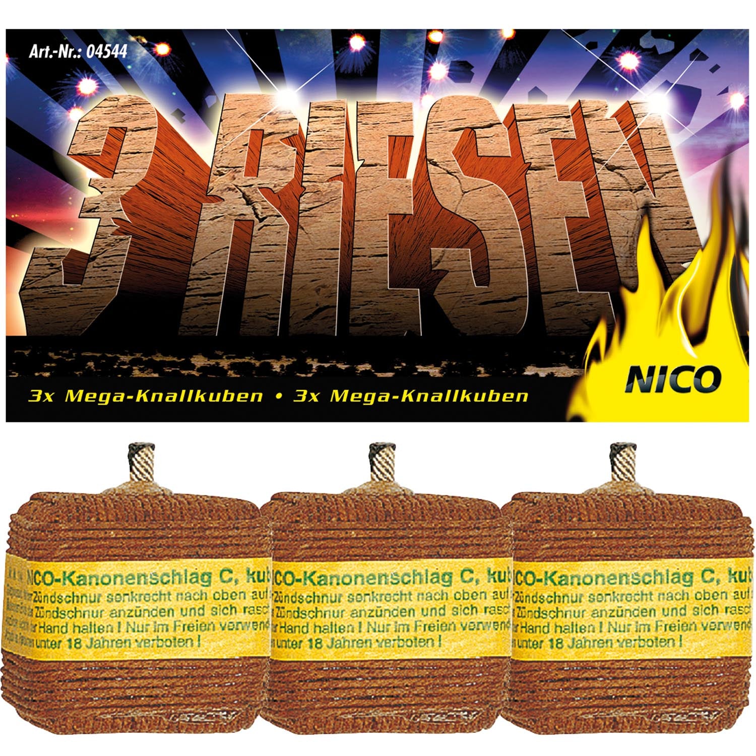 Kanonenschlag, kub., Kal. C, 3er-Btl.