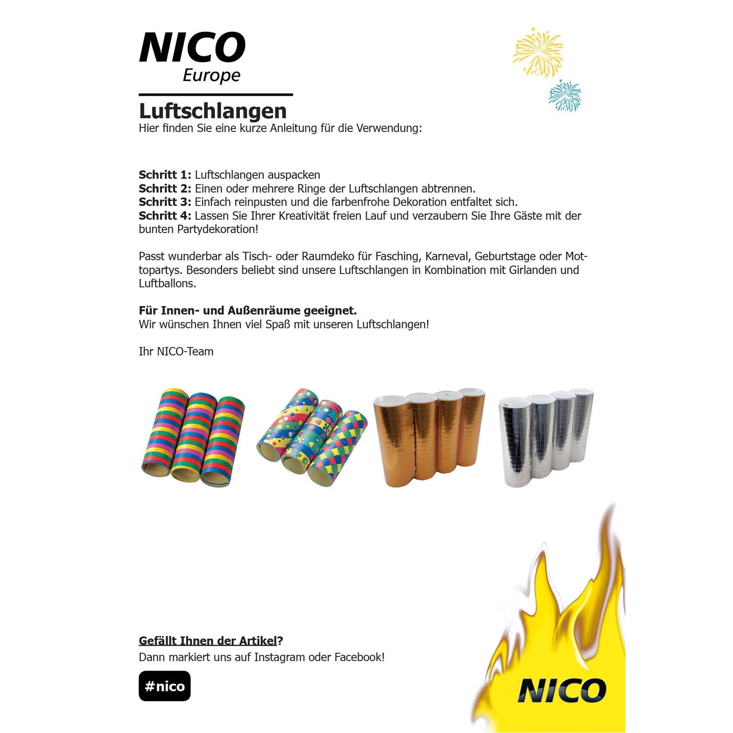 Luftschlangen, SB-3er-Pack, 4/18