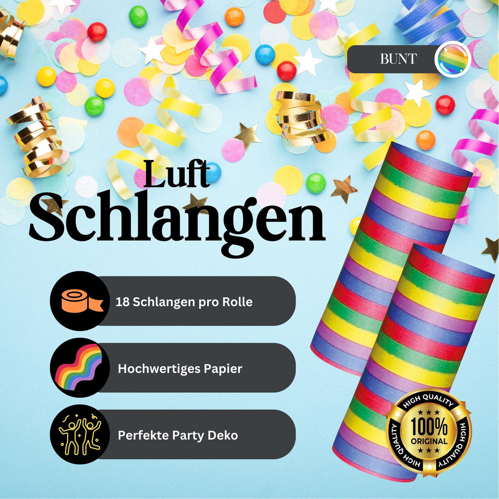 Luftschlangen, SB-3er-Pack, 4/18