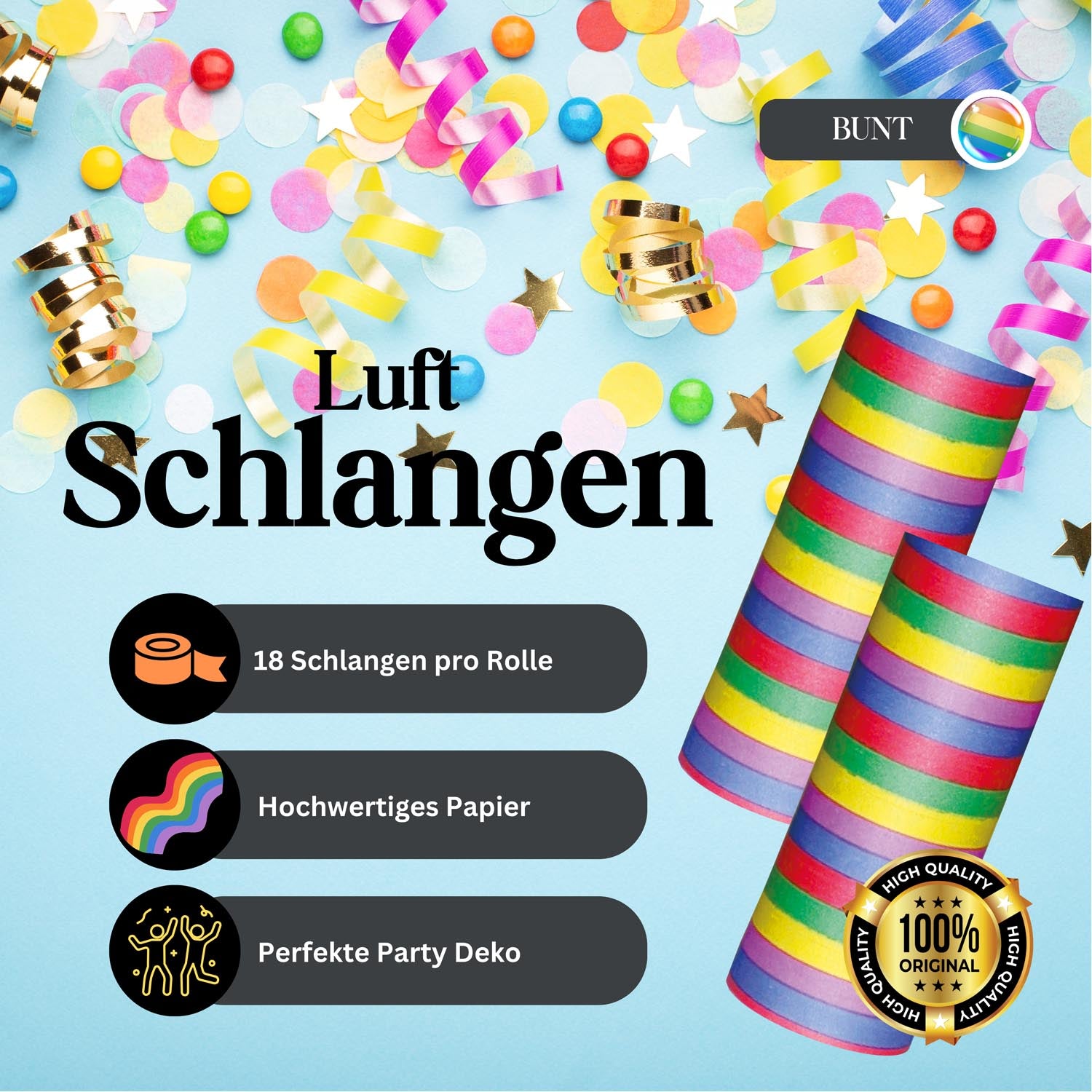 Luftschlangen, SB-3er-Pack, 4/18