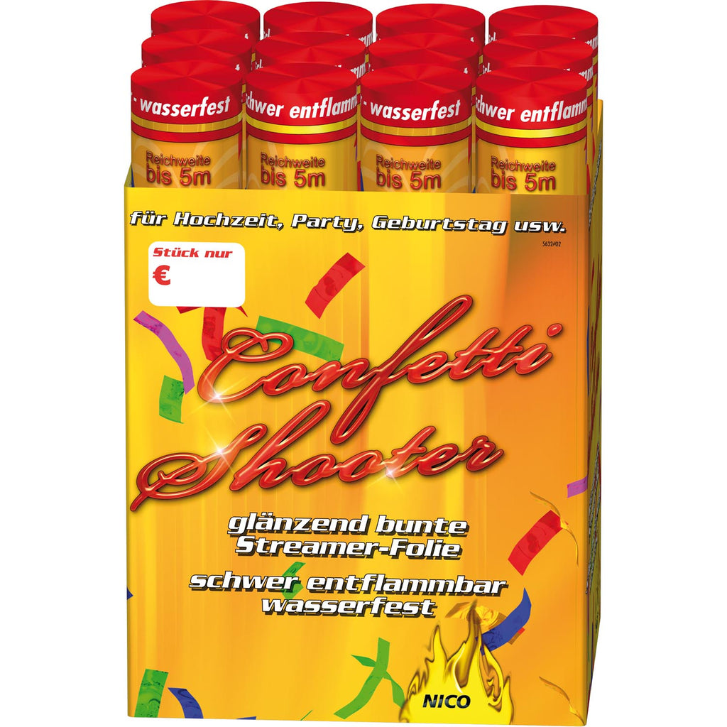 Konfetti Shooter 30 cm bunt