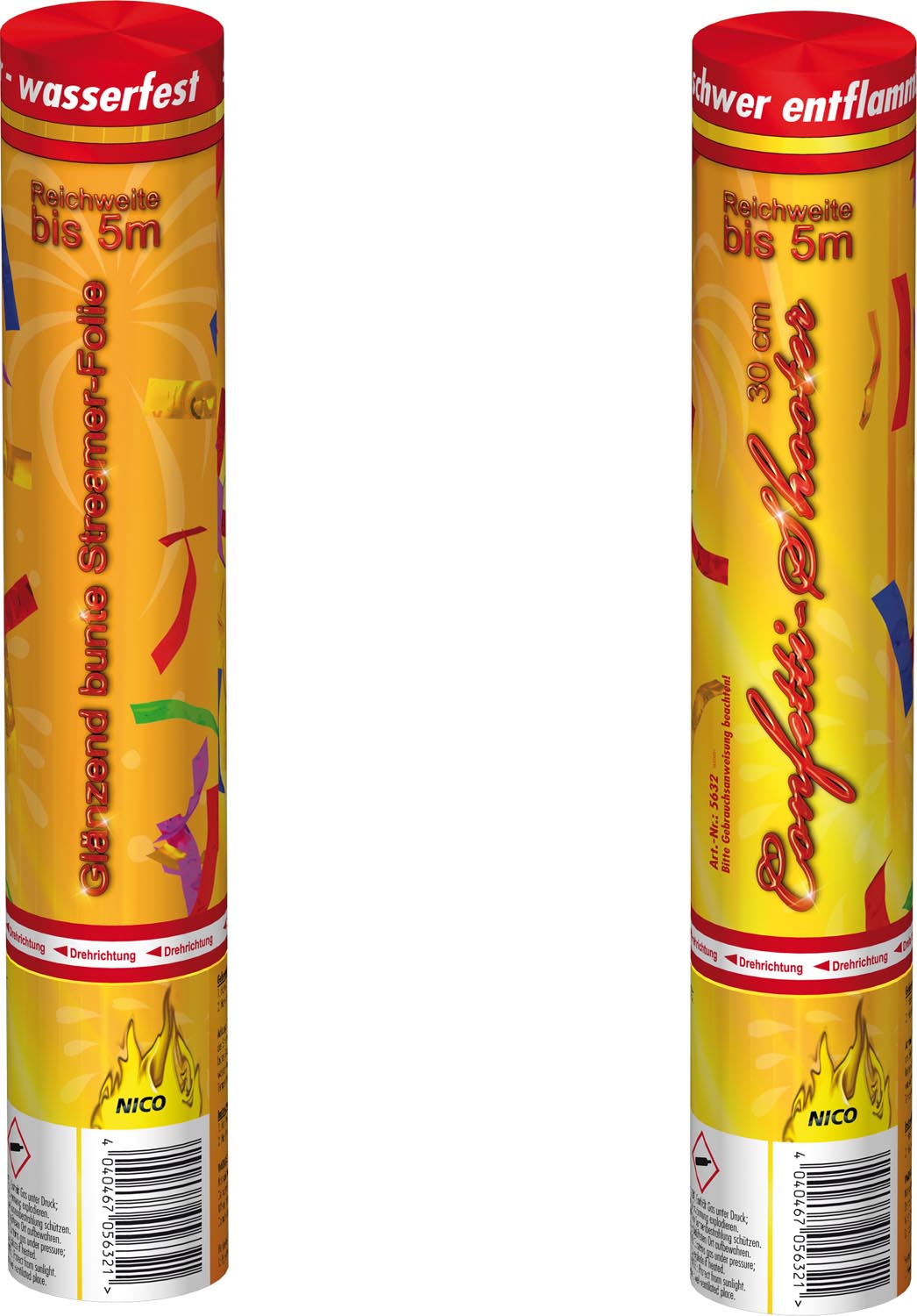 Konfetti Shooter 30 cm bunt