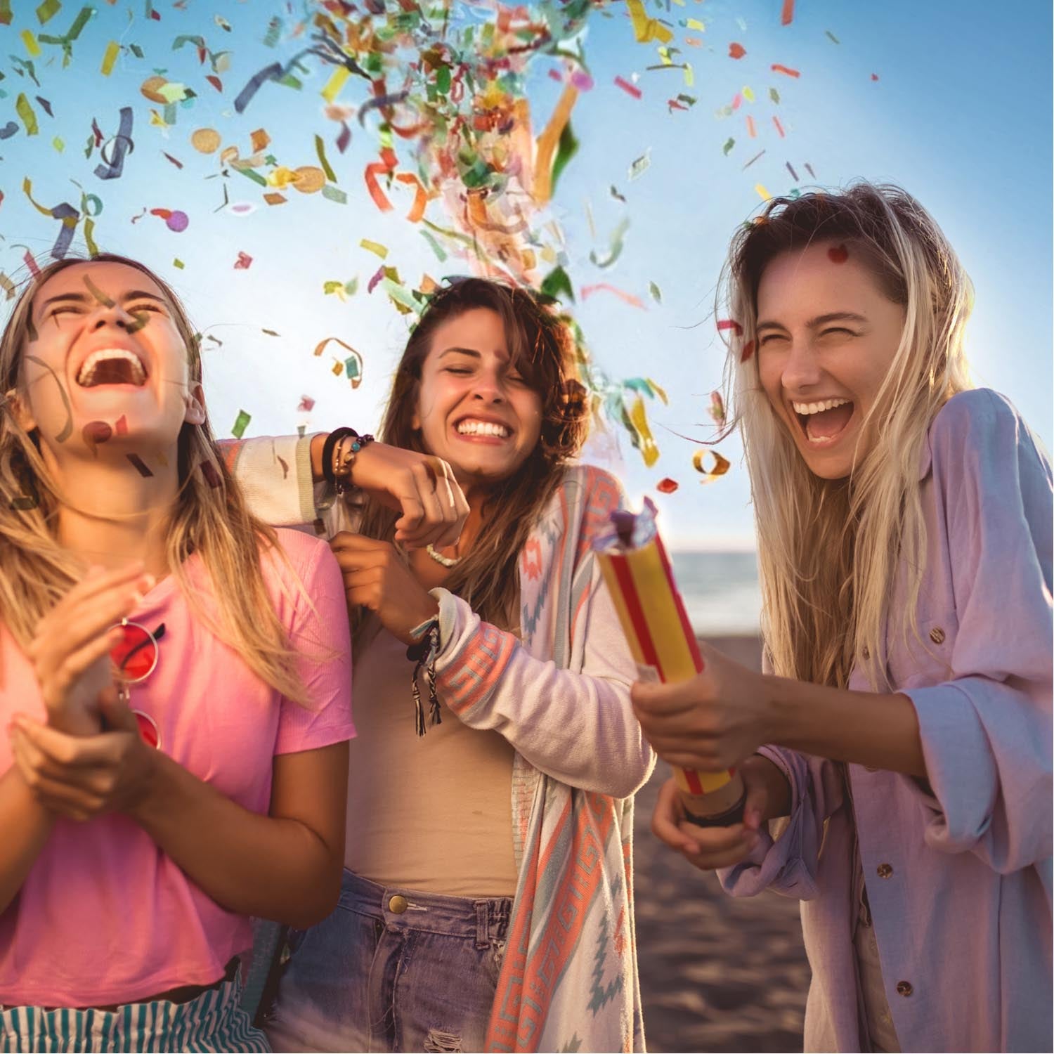 Konfetti Shooter 60 cm bunt