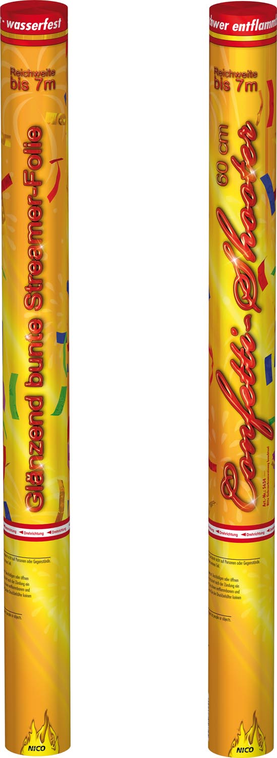 Konfetti Shooter 60 cm bunt