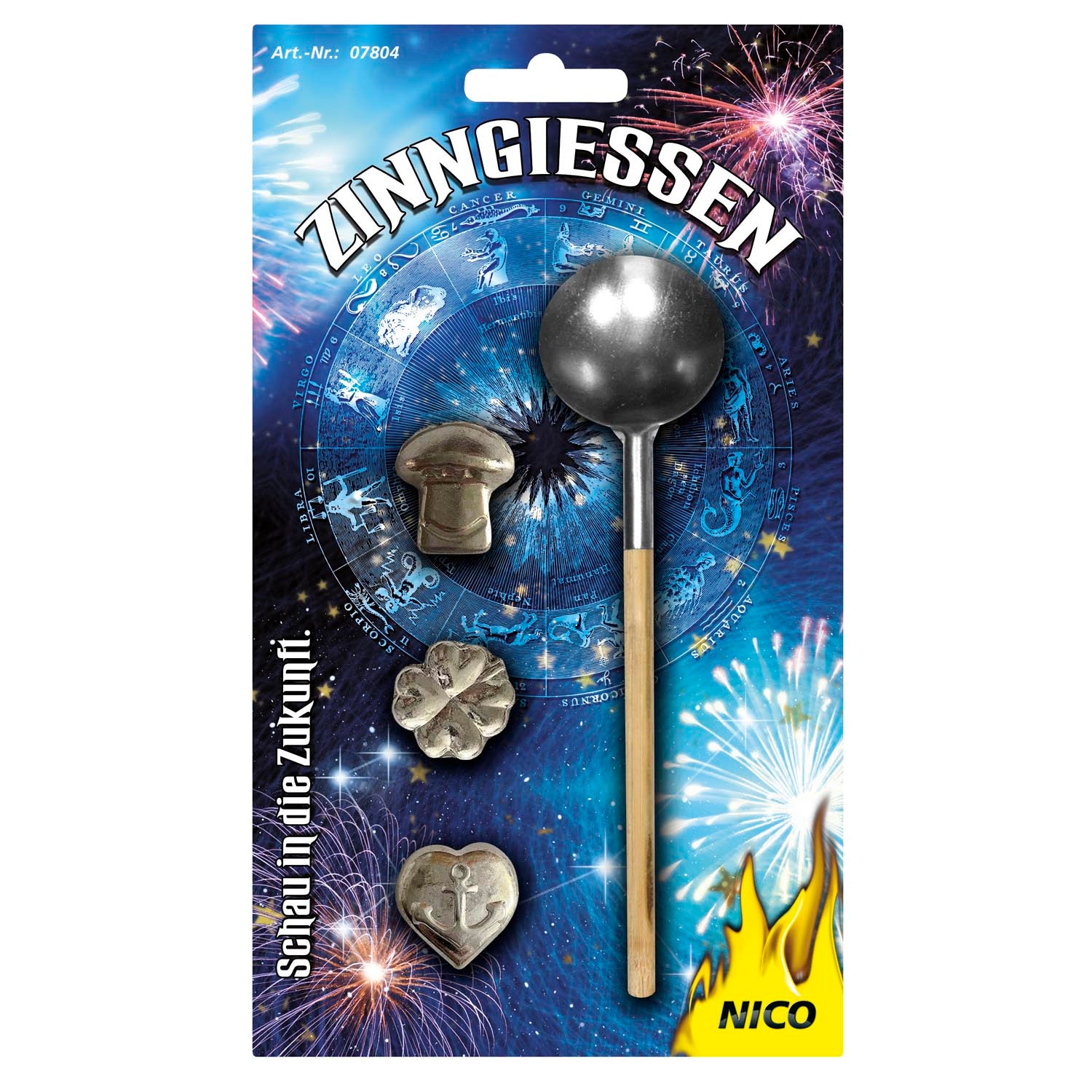 Zinngiessen, 3 Flachfiguren