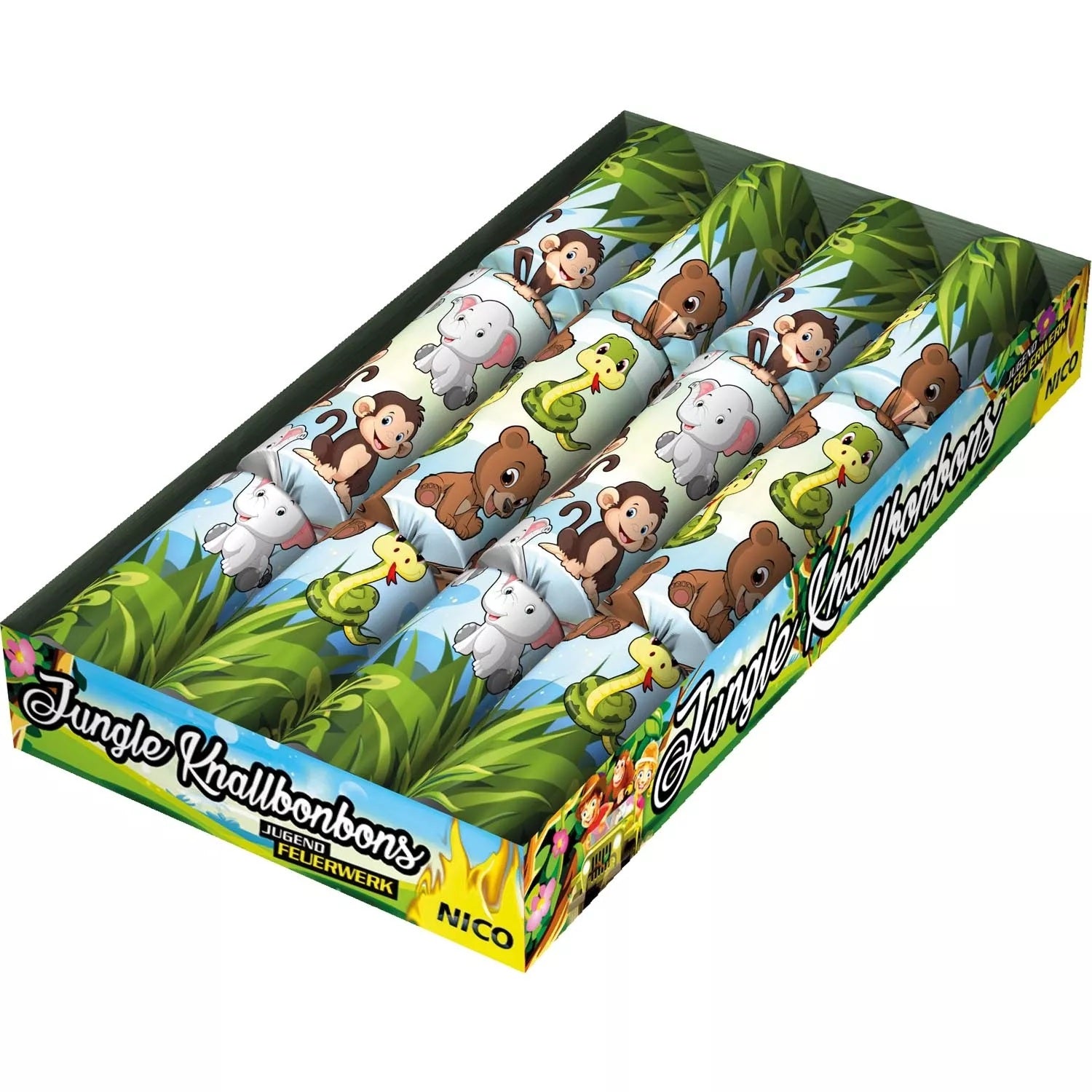 Jungle Knallbonbon 22 cm, 4er-Schachtel